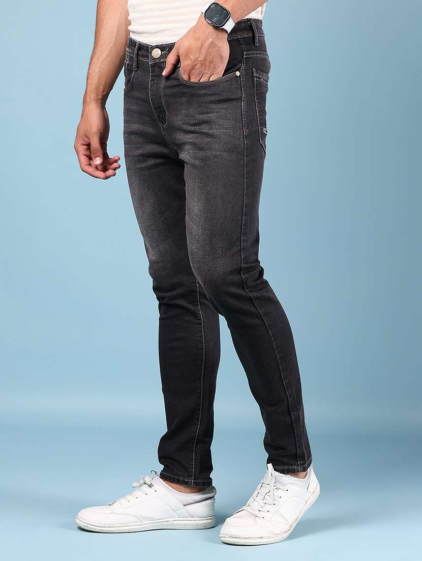 men solid mid rise skinny fit jean - 21872222 -  Standard Image - 1
