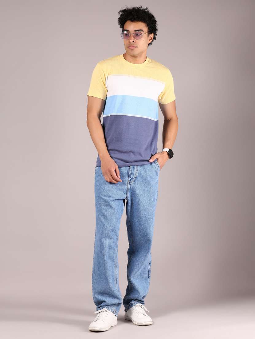 men color block short sleeve regular fit t-shirt - 21872293 -  Standard Image - 4