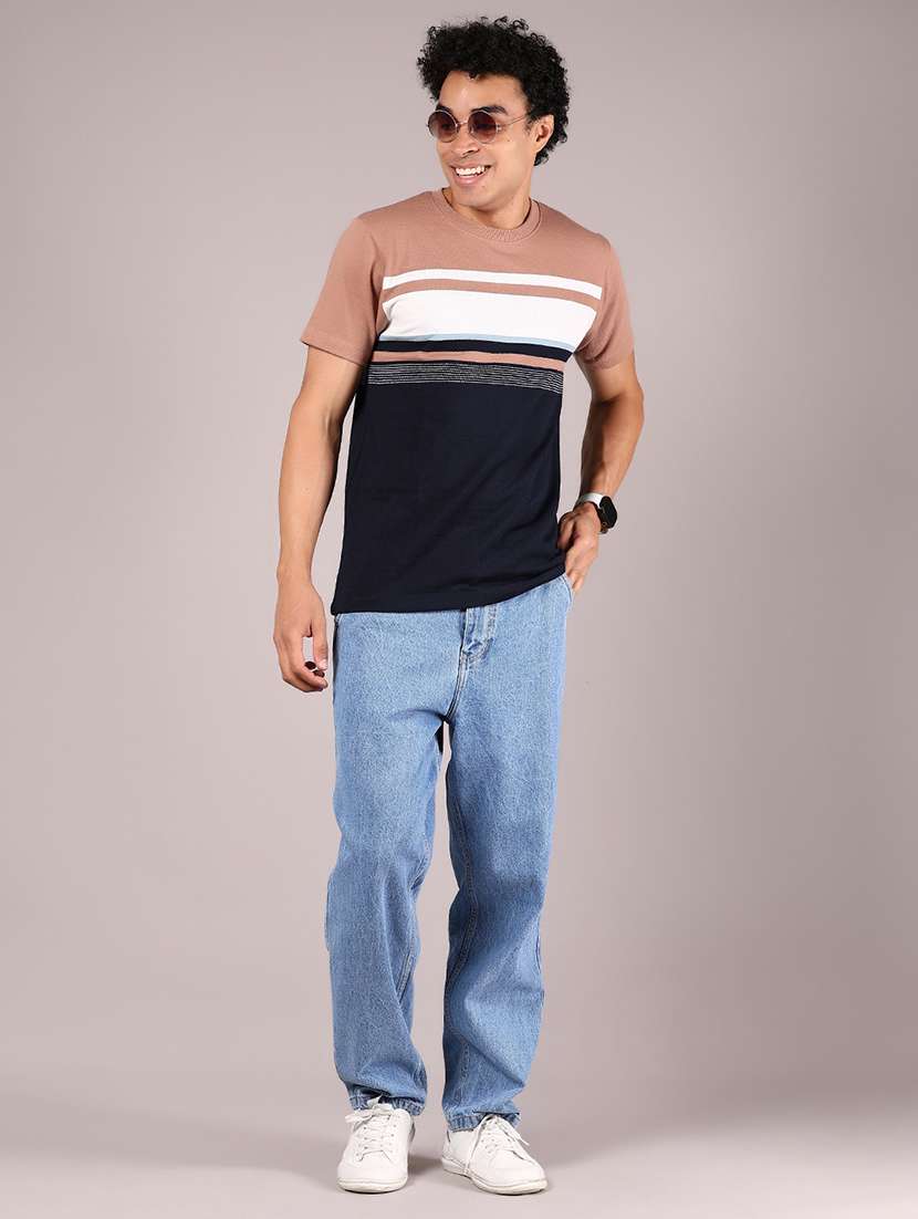men color block short sleeve regular fit t-shirt - 21872298 - Standard Image - 4
