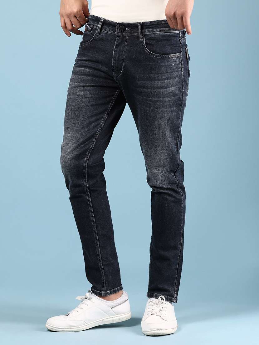 men solid mid rise slim fit jean - 21872307 -  Standard Image - 1