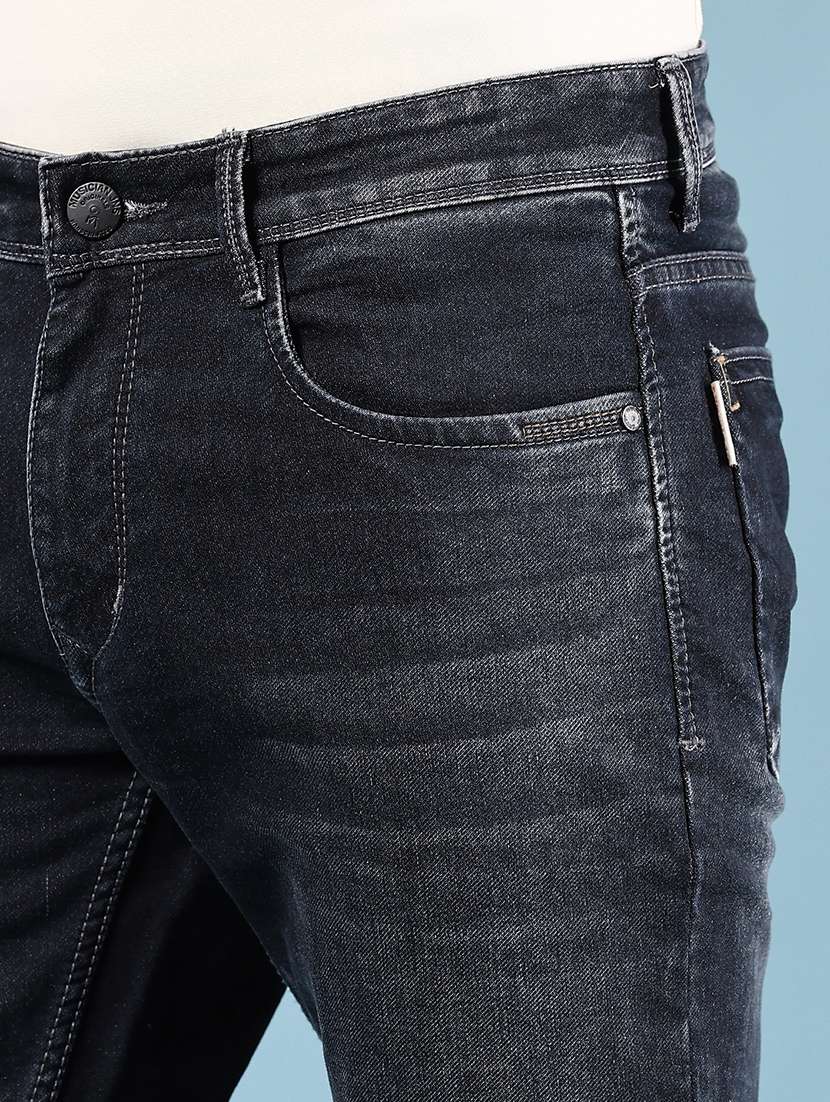 men solid mid rise slim fit jean - 21872307 -  Standard Image - 4