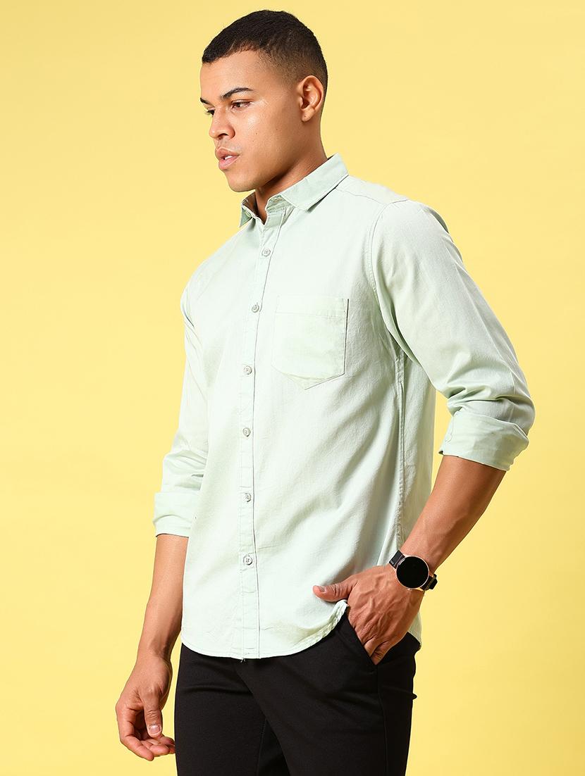 men solid collared long sleeve shirt - 21872355 - Standard Image - 1