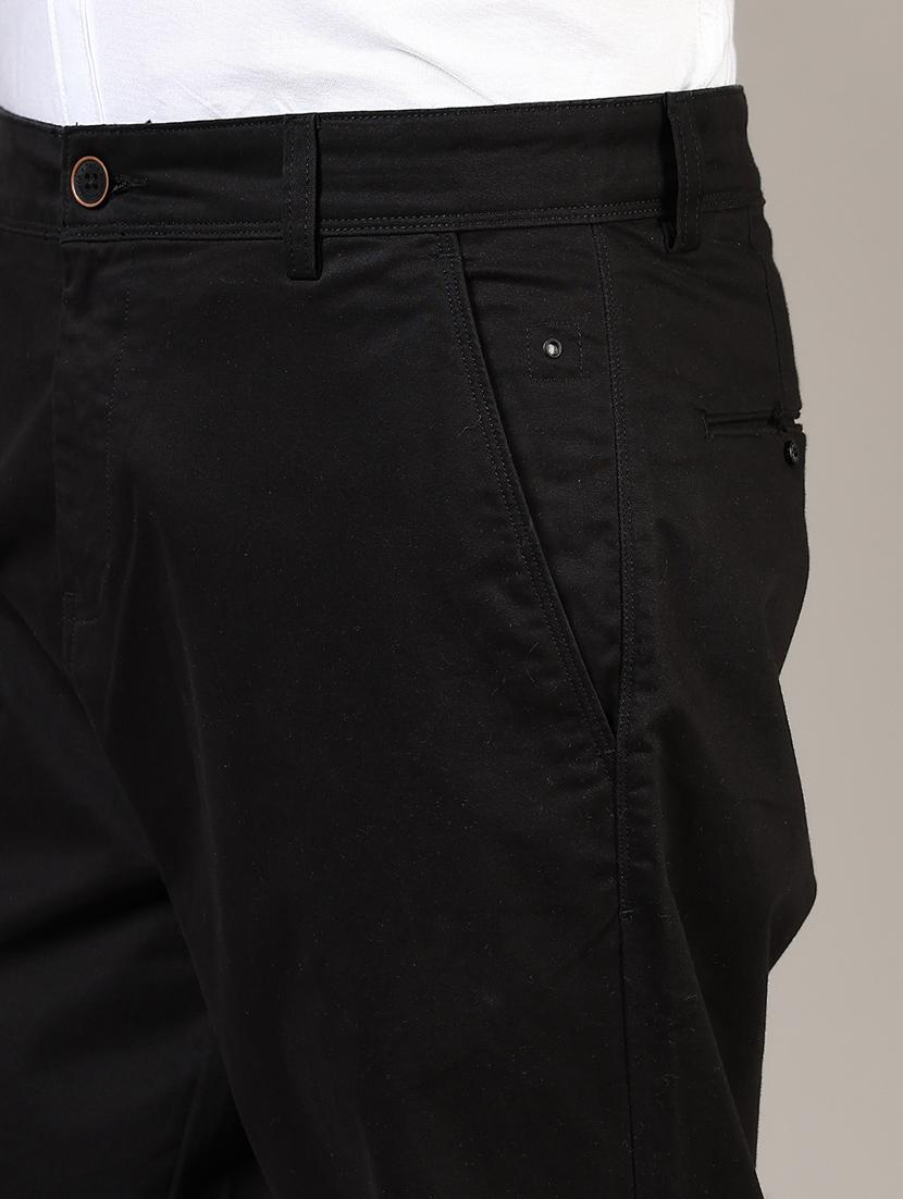 men solid mid rise straight fit chinos - 21872360 - Standard Image - 4