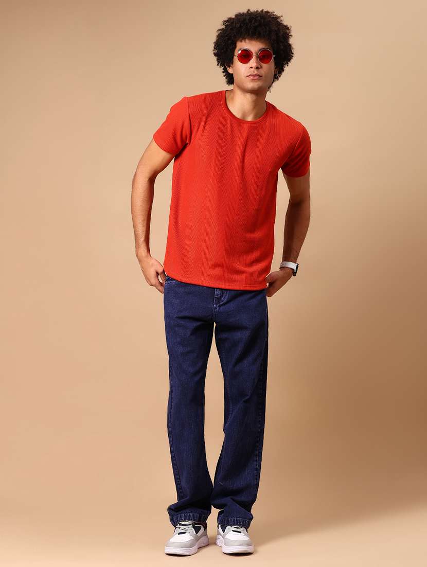 men solid mid rise baggy jeans - 21872442 - Standard Image - 4