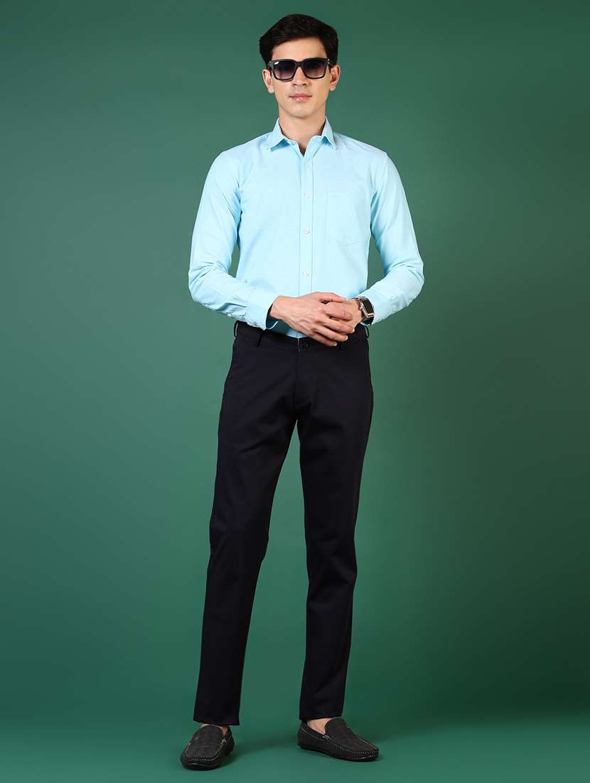 men solid mid rise casual chinos - 21872490 -  Standard Image - 4