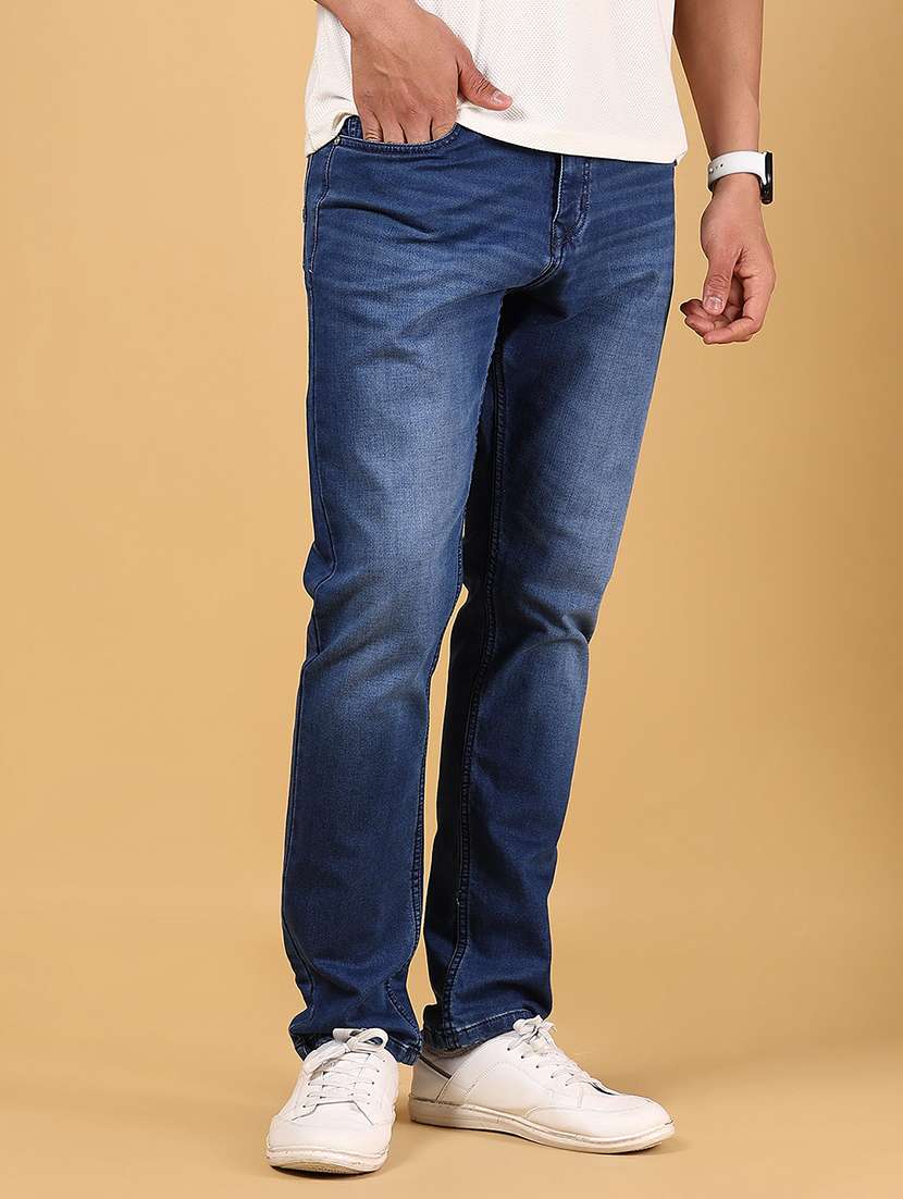 men solid mid rise slim fit jean - 21872527 -  Standard Image - 1