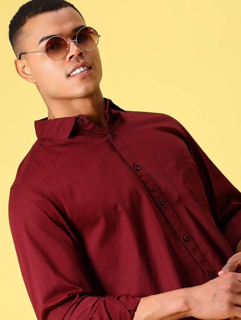 men solid colared long sleeve casual shirt - 21872569 -  Standard Image - 4