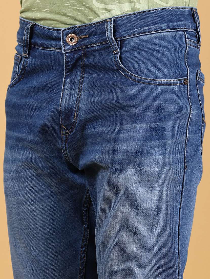 men solid mid rise slim fit jean - 21872592 - Standard Image - 4