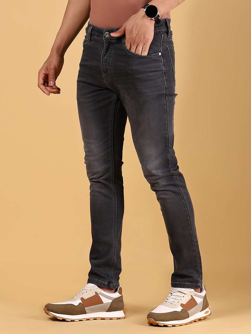 men solid mid rise slim fit jean - 21872631 -  Standard Image - 1