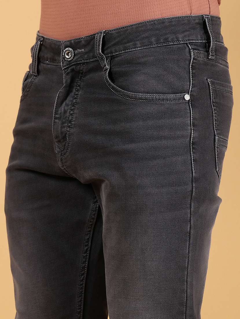 men solid mid rise slim fit jean - 21872631 -  Standard Image - 4