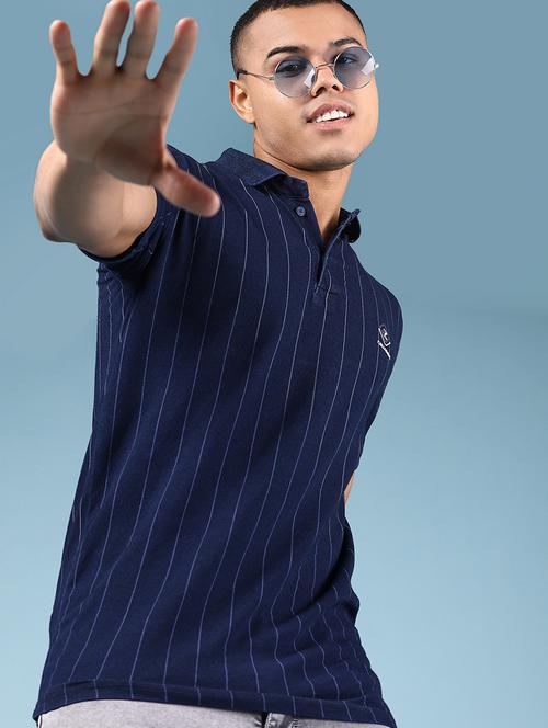 men striped short sleeve regular fit polo t-shirt - 21872640 - Standard Image - 0