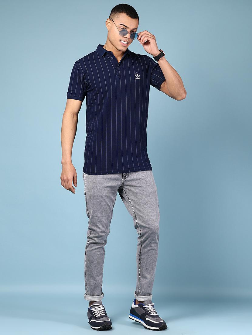 men striped short sleeve regular fit polo t-shirt - 21872640 - Standard Image - 4
