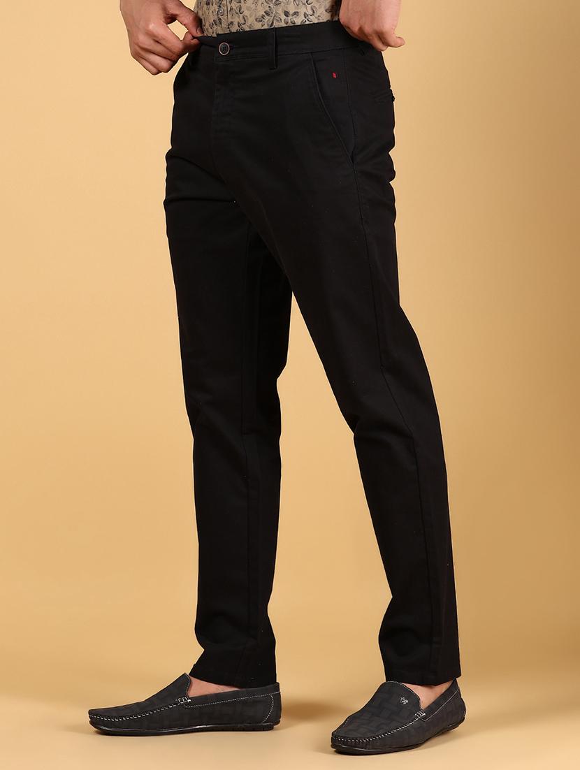 men solid md rise flat front casual chinos  - 21872658 -  Standard Image - 1