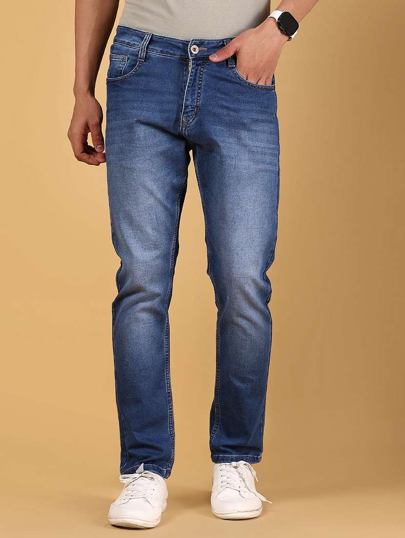 men solid mid rise slim fit jean - 21872663 -  Zoom Image - 0