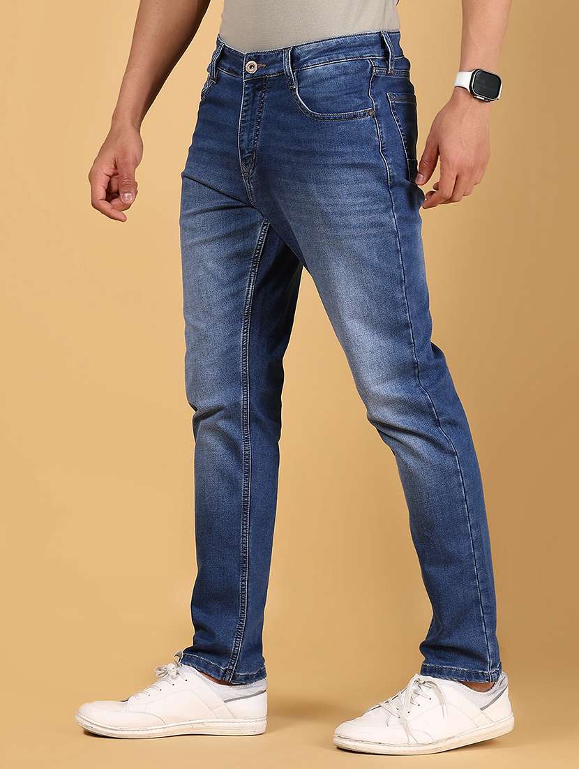 men solid mid rise slim fit jean - 21872663 - Standard Image - 1