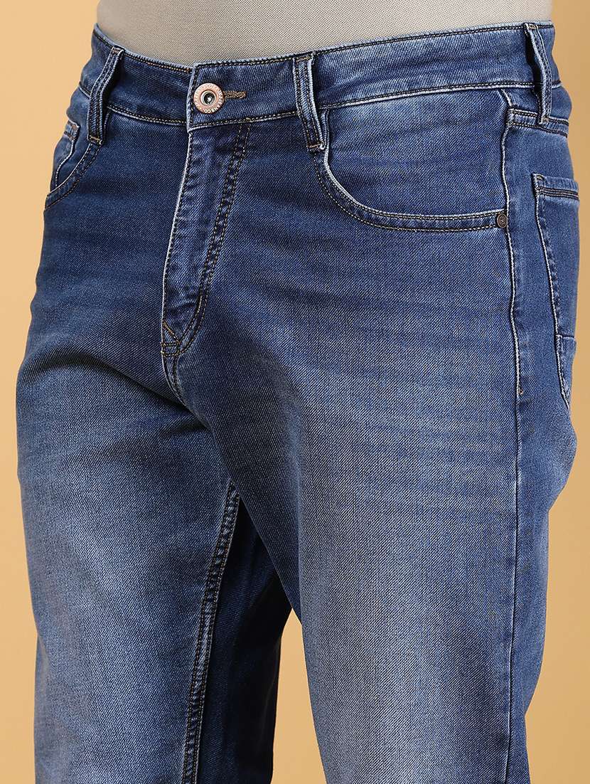 men solid mid rise slim fit jean - 21872663 - Standard Image - 4