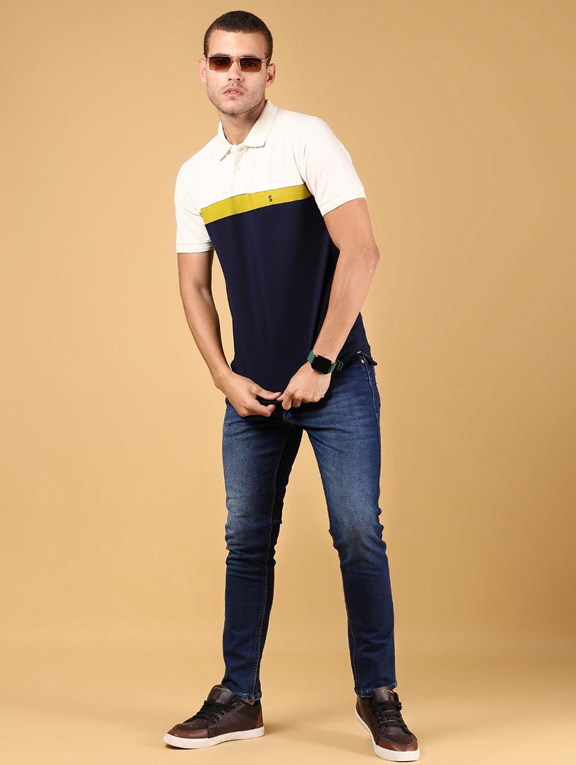 men color block short sleeve regular fit polo t-shirt - 21872666 - Standard Image - 4