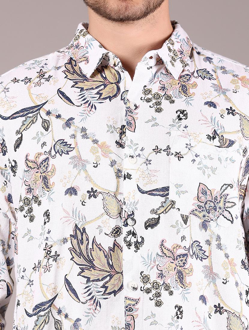 men printed collaerd long sleeve shirt - 21872701 - Standard Image - 4