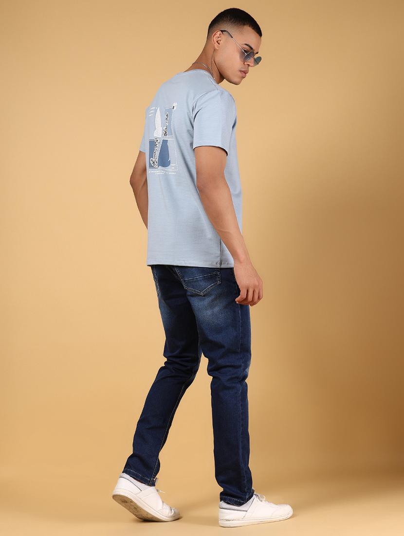 men front & back print round neck regular fit t-shirt - 21872731 - Standard Image - 4