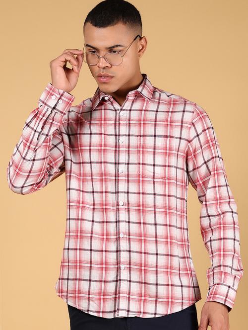 men checkered long sleeve regular fit casual shirt - 21872737 - Standard Image - 0