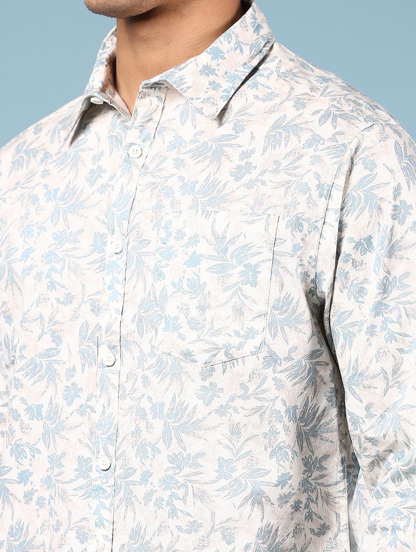 men printed collared long sleeve shirt - 21872738 - Standard Image - 4