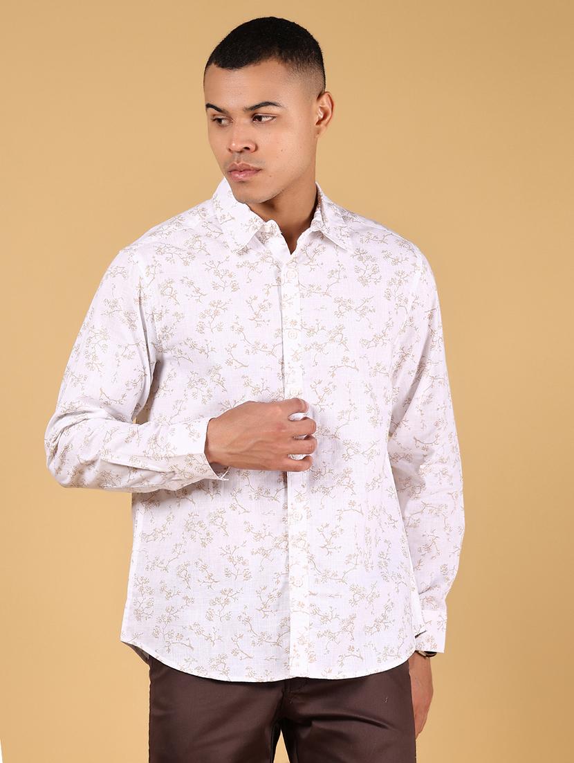 men printed long sleeve regular fit casual shirt - 21872757 - Standard Image - 1