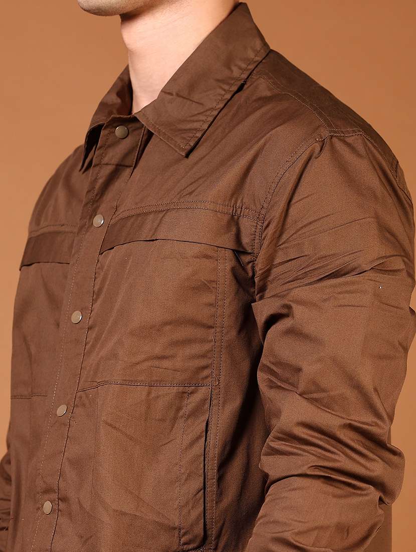 men solid collared long sleeve casual shirt - 21872759 -  Standard Image - 4