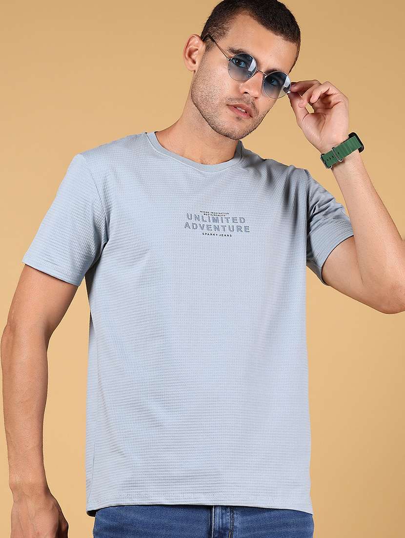 men chest print short sleeve regular fit t-shirt - 21872772 -  Zoom Image - 0
