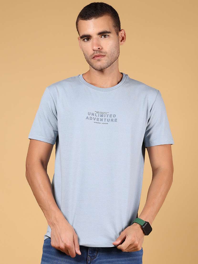 men chest print short sleeve regular fit t-shirt - 21872772 -  Standard Image - 1