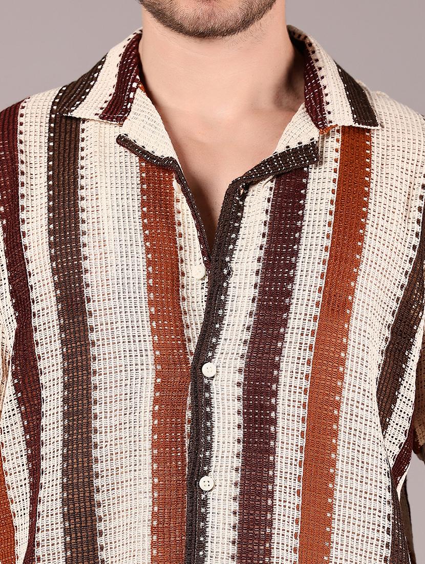 men self designed collaerd short sleeve shirt - 21872789 - Standard Image - 4