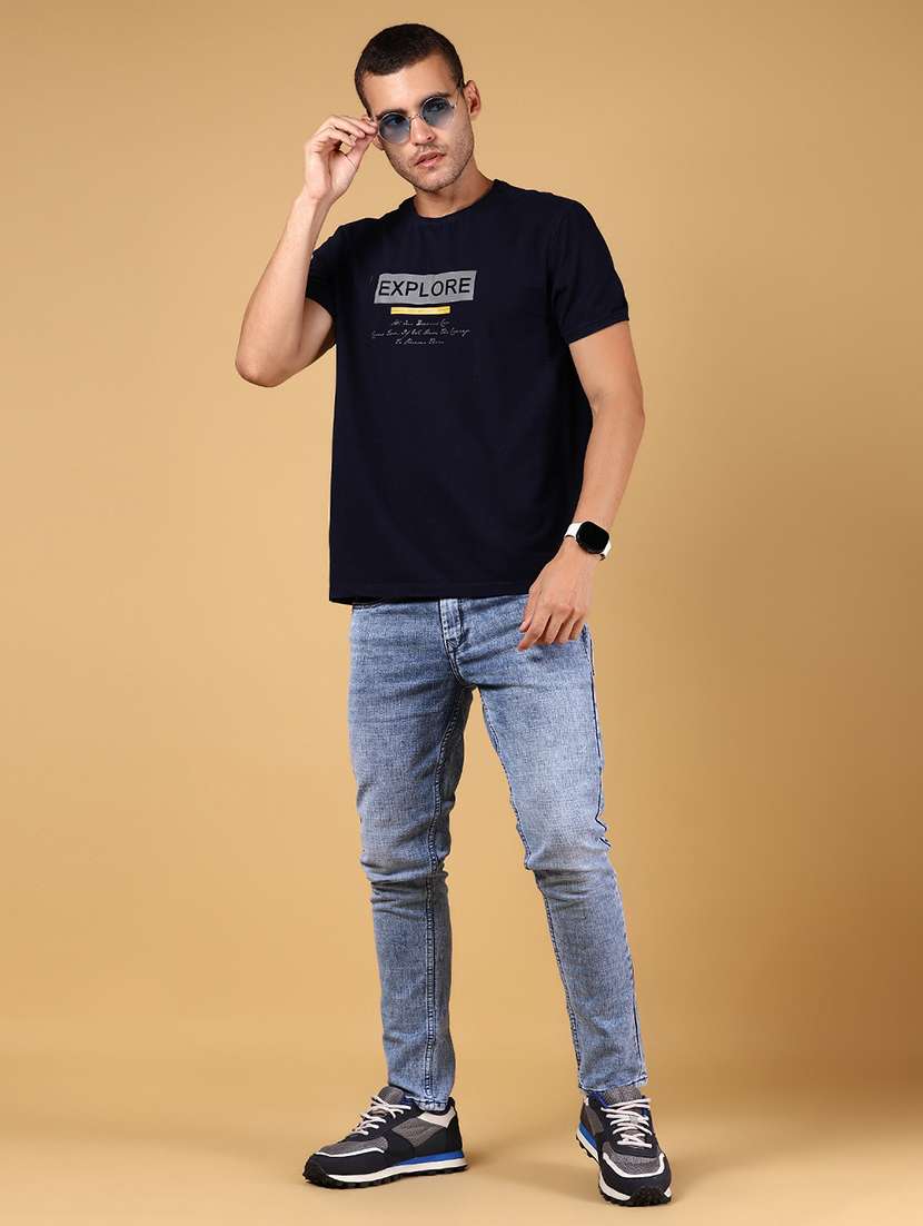 men chest print short sleeve regular fit t-shirt - 21872802 -  Standard Image - 4
