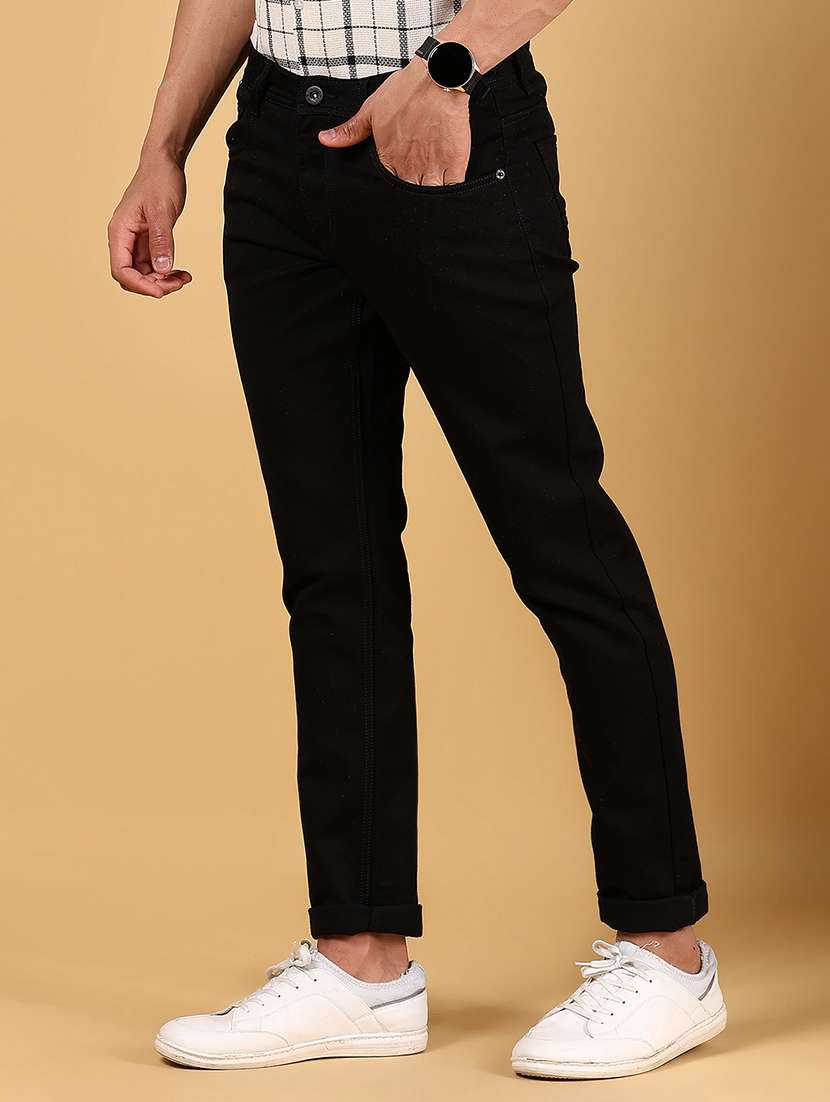 men solid mid rise slim fit jean - 21872816 -  Standard Image - 1