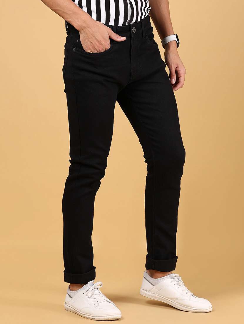 men solid mid rise slim fit jean - 21872817 -  Standard Image - 1