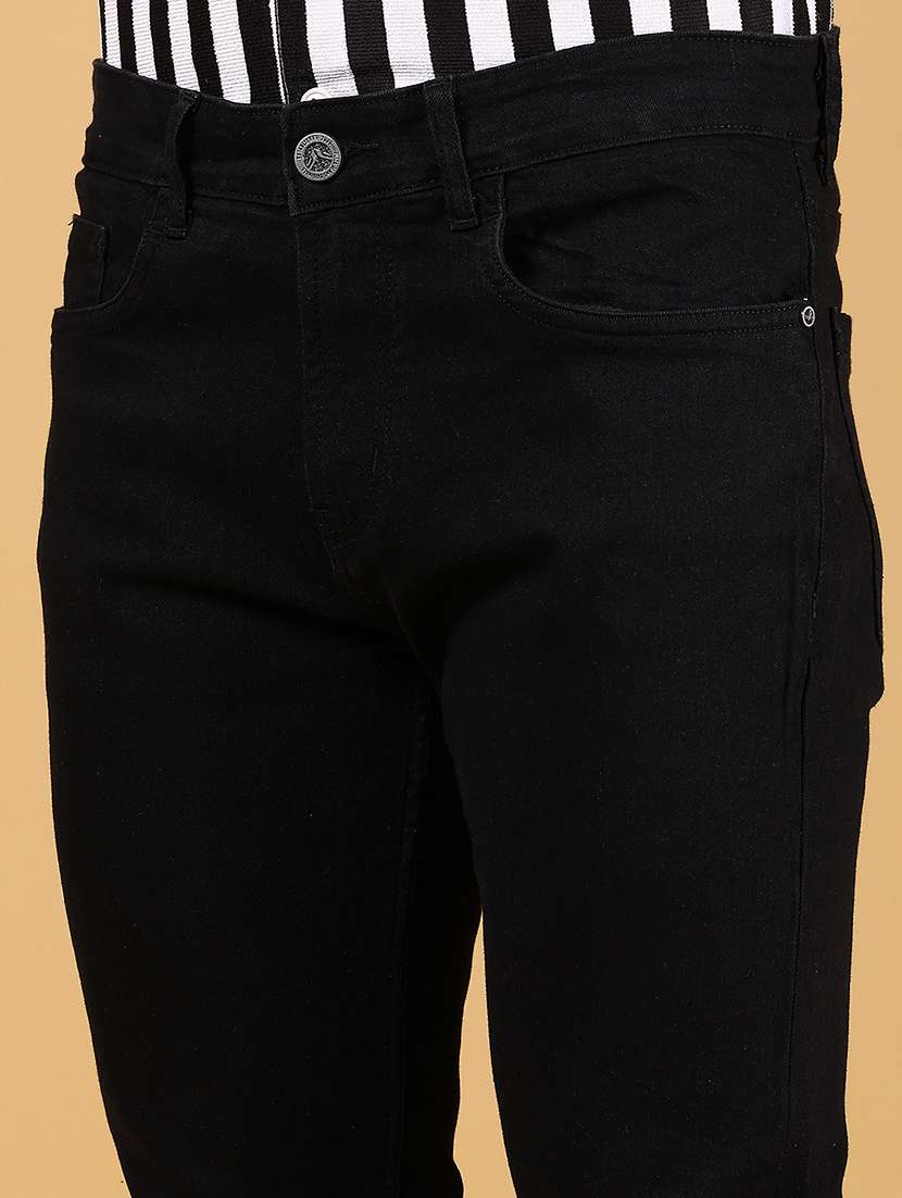 men solid mid rise slim fit jean - 21872817 -  Standard Image - 4