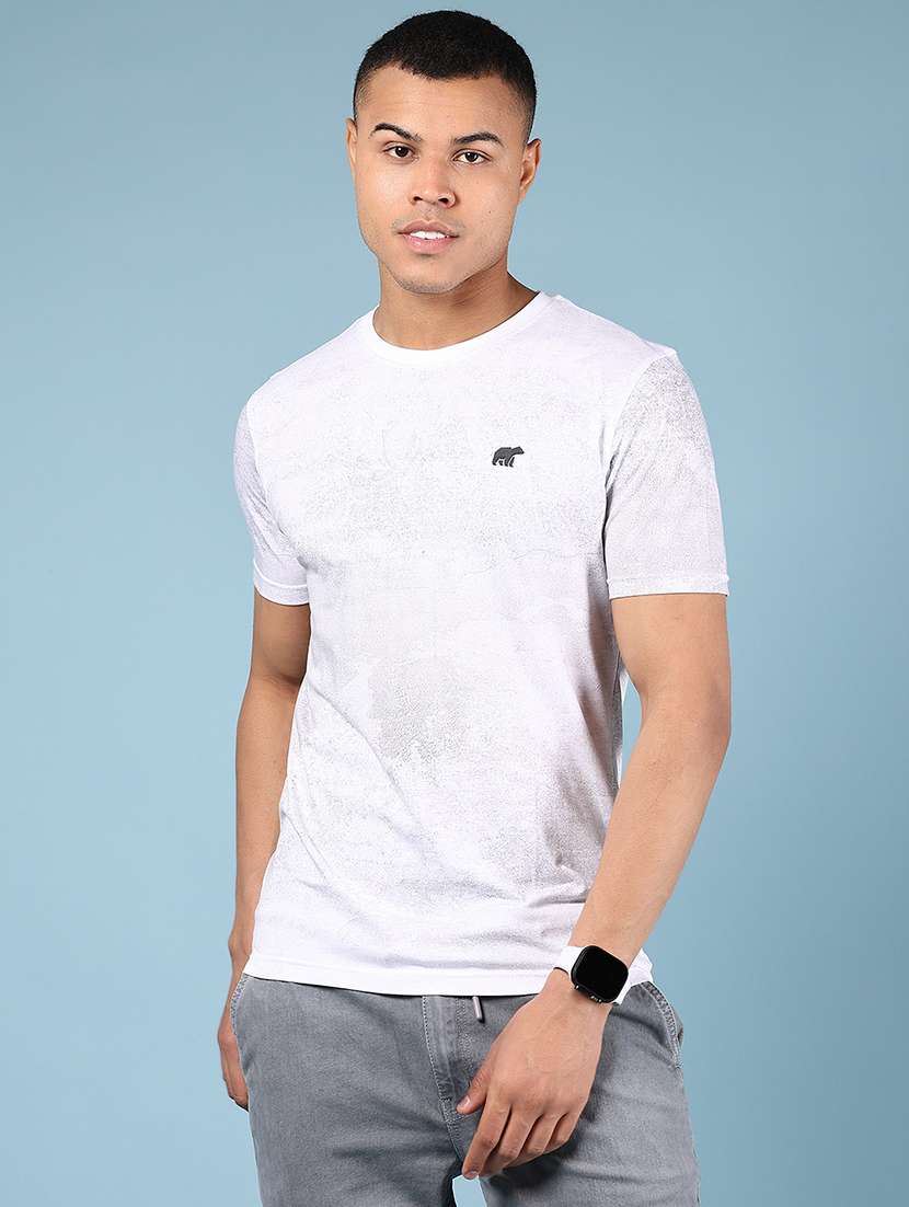 men printed short sleeve slim fit t-shirt - 21872831 -  Standard Image - 1