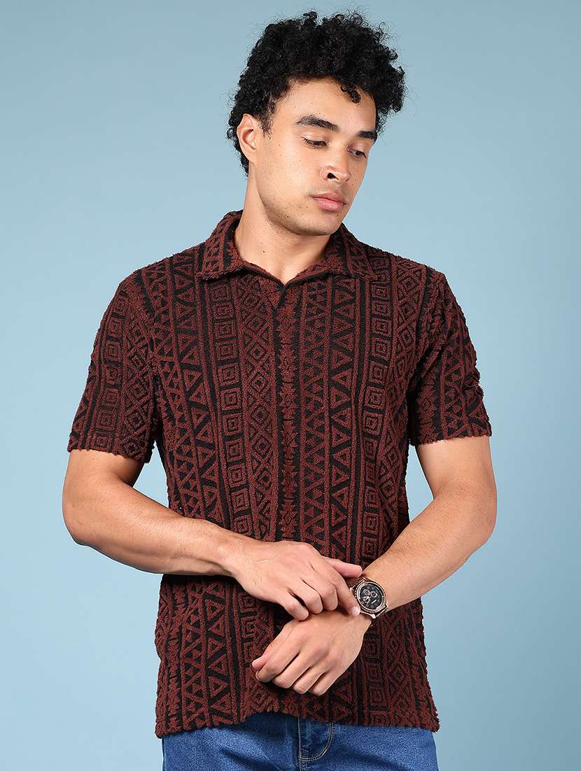 men self design short sleeve regular fit polo t-shirt - 21873027 - Zoom Image - 0