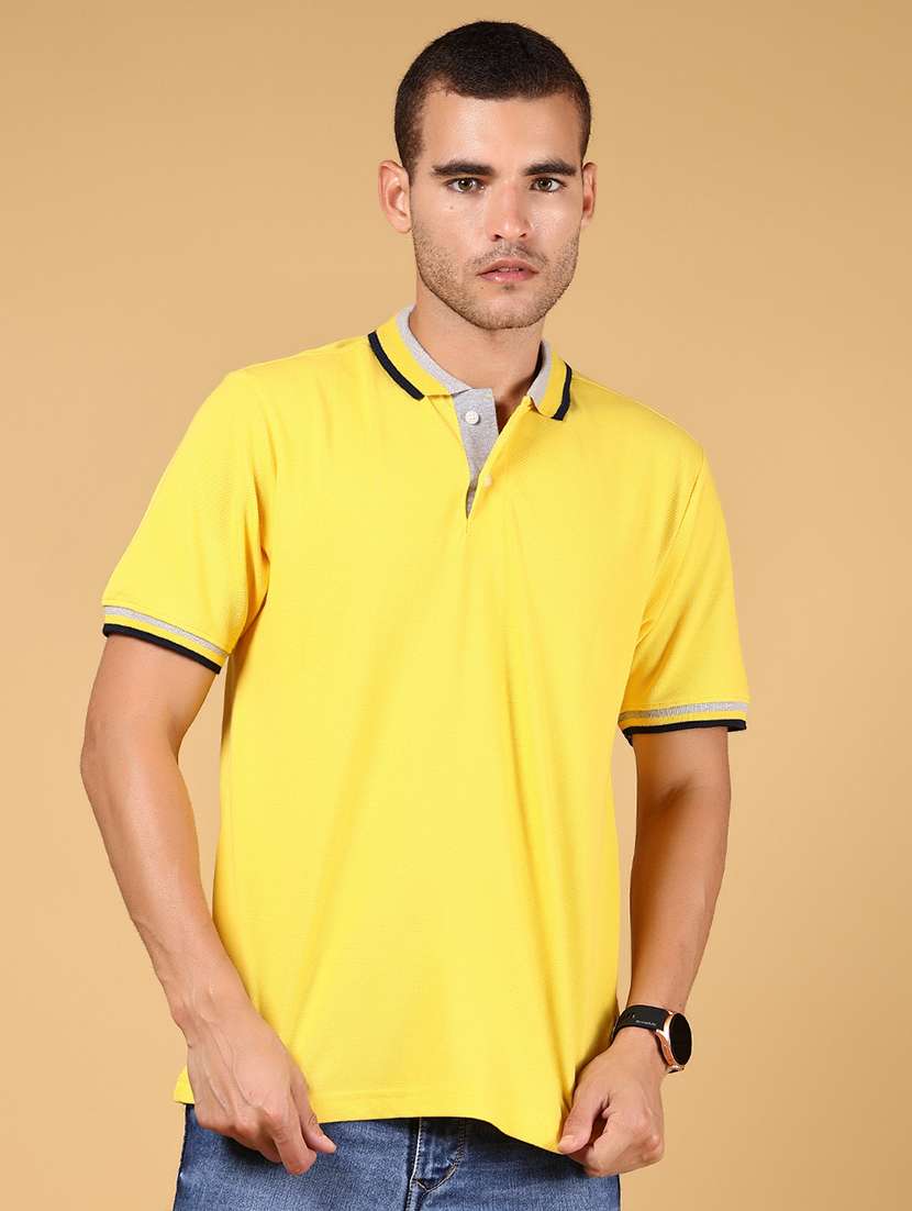 men solid short sleeve regular fit polo t-shirt - 21873038 -  Standard Image - 1