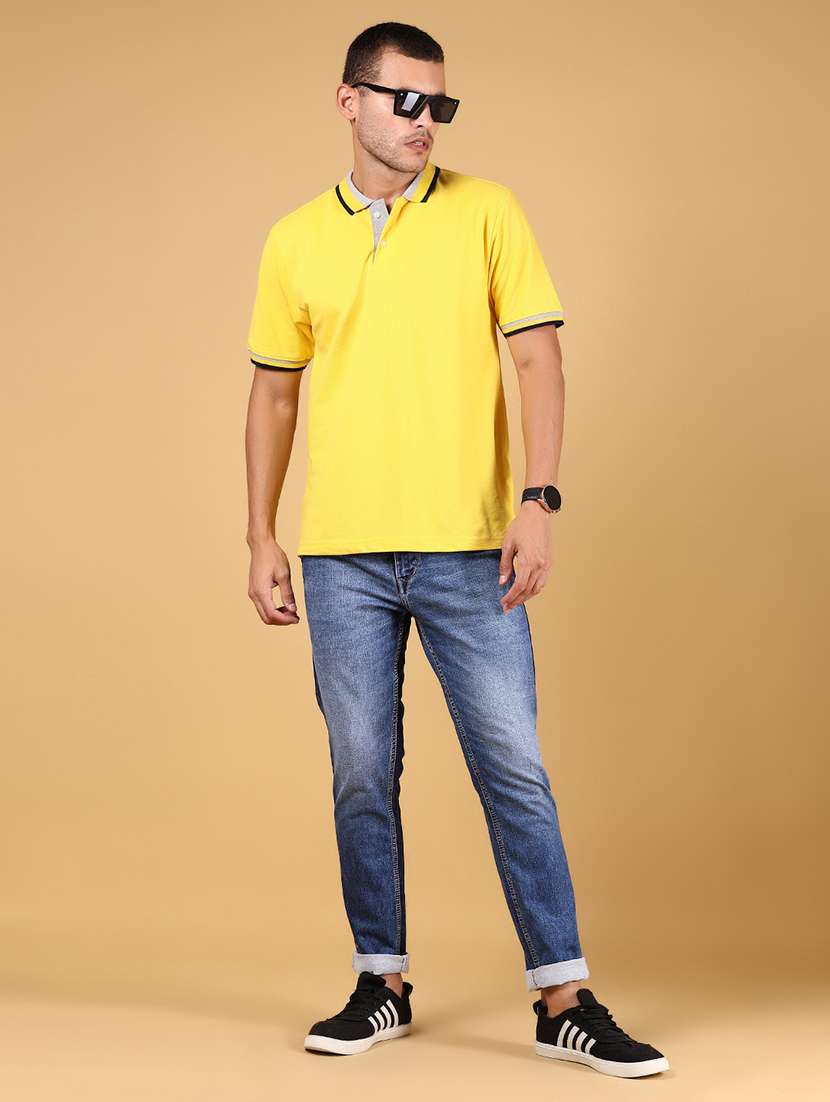 men solid short sleeve regular fit polo t-shirt - 21873038 -  Standard Image - 4