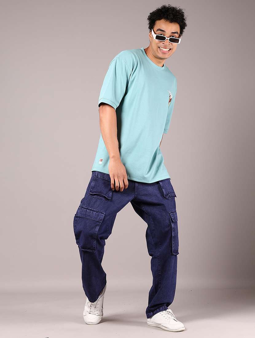 men placement print short sleeve oversized t-shirt - 21873046 -  Standard Image - 4