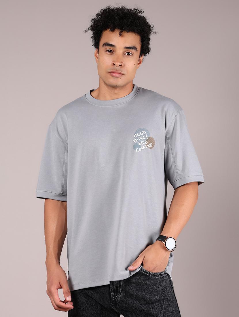 men placement print short sleeve oversized t-shirt - 21873048 -  Standard Image - 1