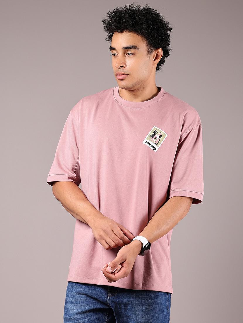 men placement print short sleeve oversized t-shirt