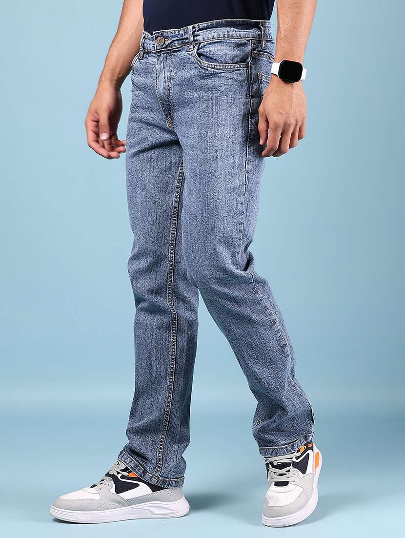 Men Blue Mid Rise Full Length Jeans