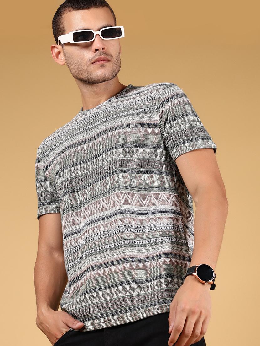men self design short sleeve regular fit t-shirt - 21873068 - Zoom Image - 0