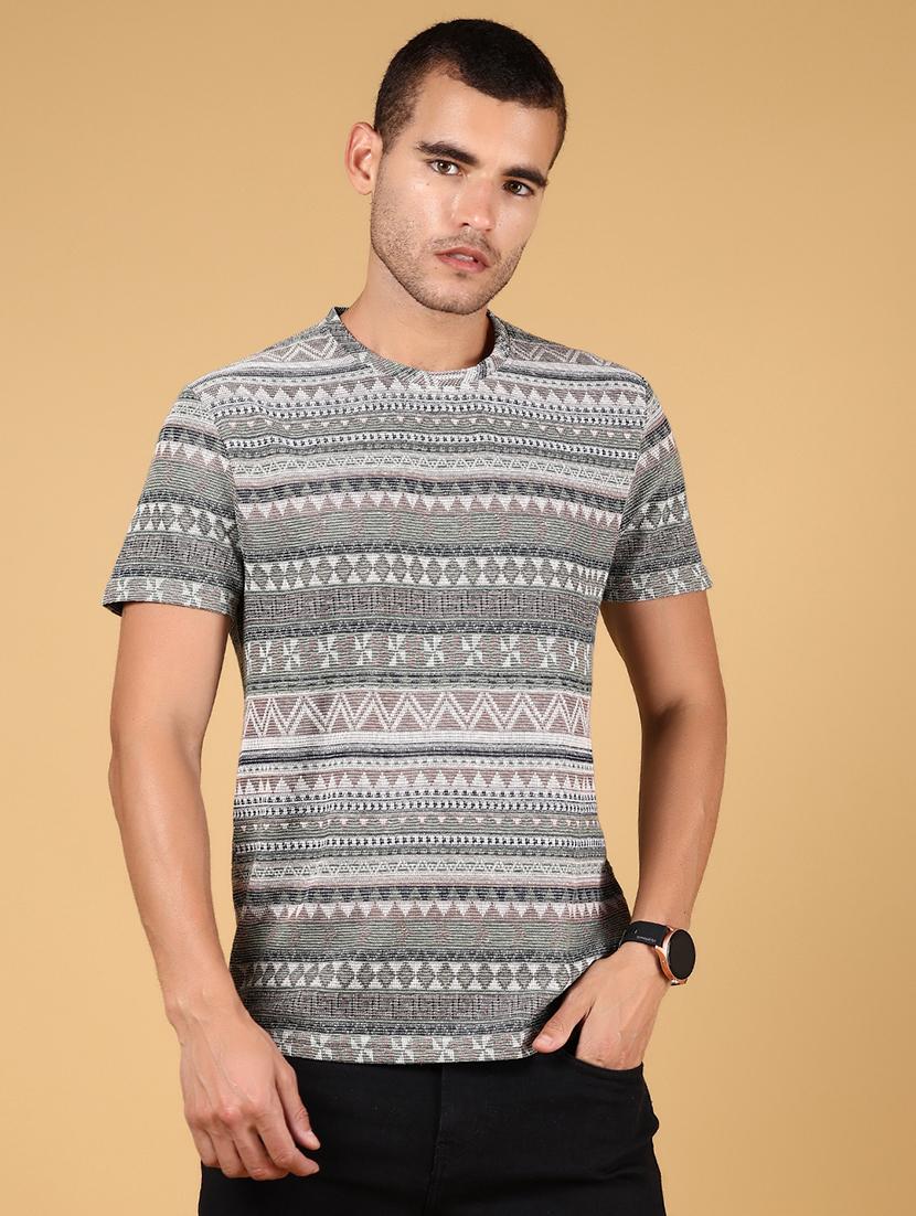 men self design short sleeve regular fit t-shirt - 21873068 - Standard Image - 1