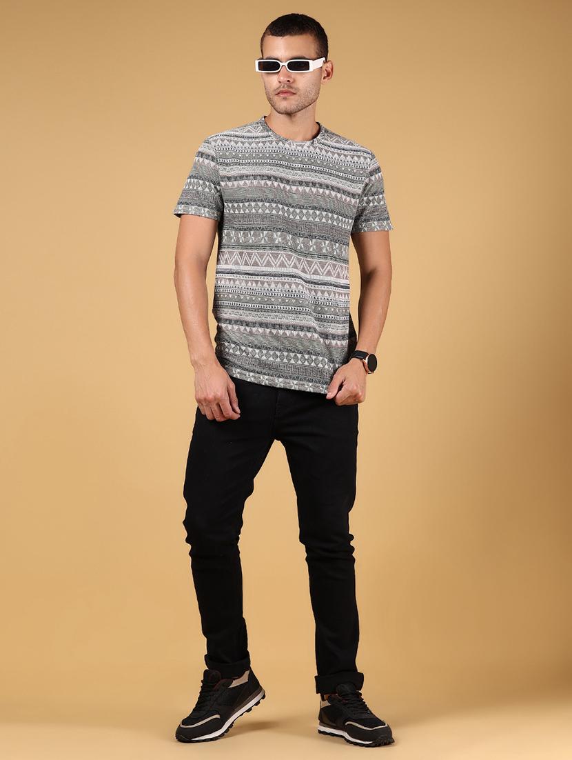 men self design short sleeve regular fit t-shirt - 21873068 - Standard Image - 4