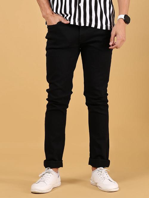 men solid mid rise full length jeans - 21873073 - Standard Image - 0
