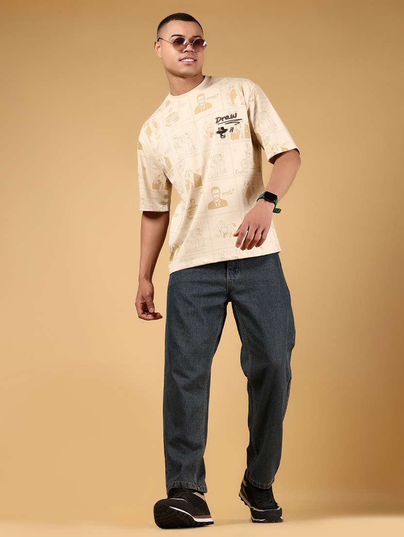 men printed short sleeve loose fit t-shirt - 21873076 -  Standard Image - 4