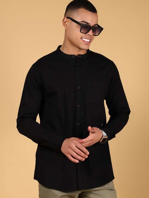men solid long sleeve regular fit casual shirt - 21873081 -  Standard Image - 0