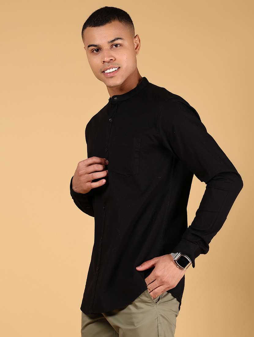 men solid long sleeve regular fit casual shirt - 21873081 -  Standard Image - 1