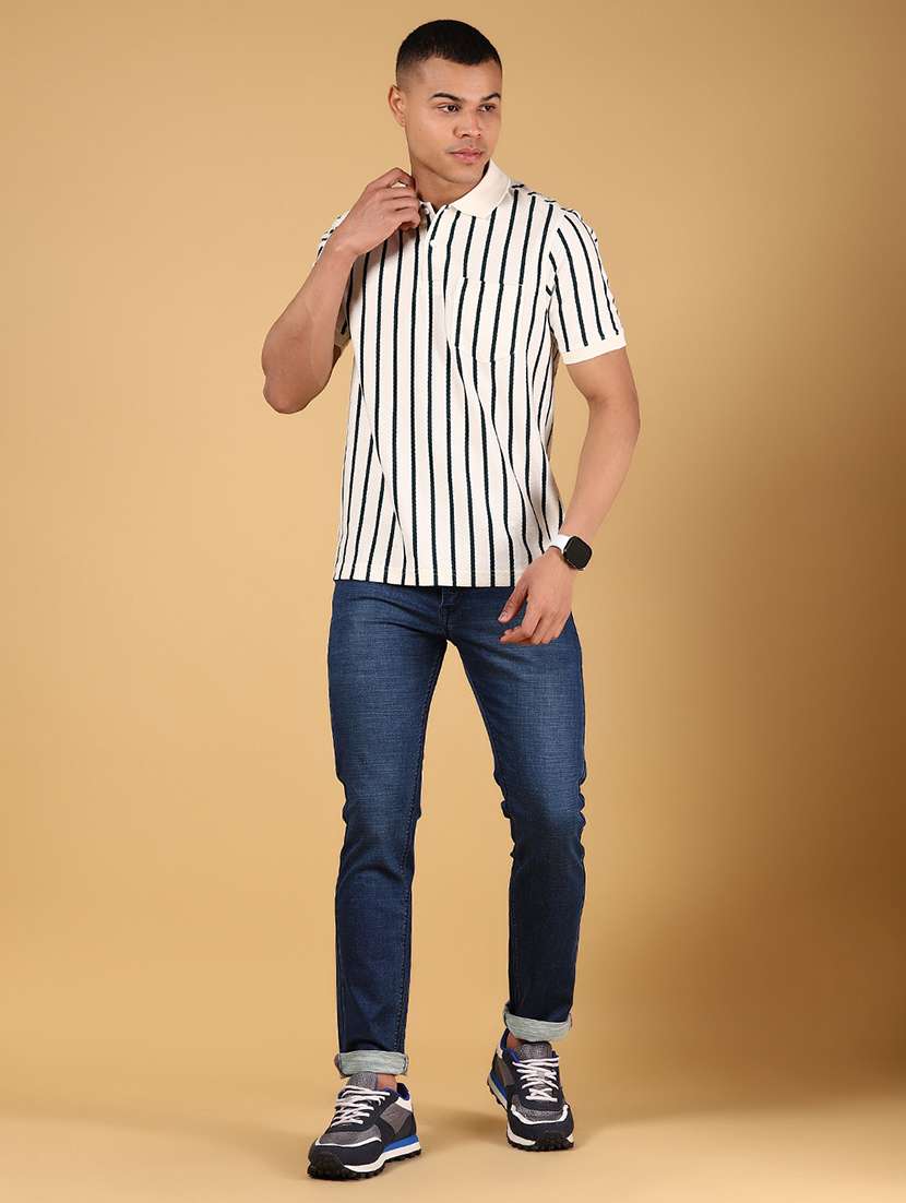 men striped short sleeve regular fit polo t-shirt - 21873086 -  Standard Image - 4